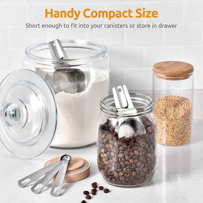 U-Taste Measuring Cups and Spoons, 18/8 Stainless Steel Measure Set of 12 | Metal Measuring Cups Spoons, Stackable Teaspoon Tablespoon Scoop Food Portions, Kitchen Gadgets for Dry & Liquid Ingredient