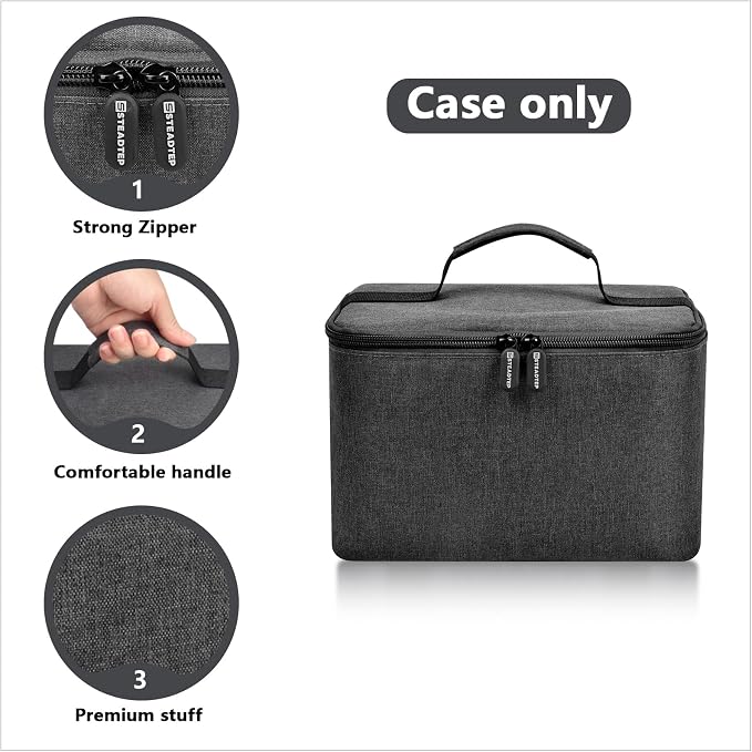 Hand Mixer Storage Case for KitchenAid 5, 6, 7 and 9 Speed Mixers | Portable Design With Carry Handle For Home Bakers, Kitchen Storage, Baking Classes And Travel, Grey - Case Only