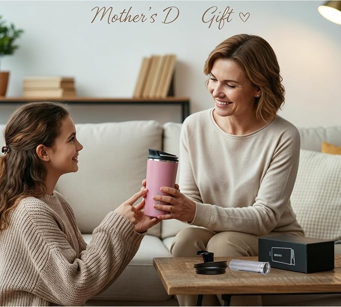 GiNT 17oz Travel Tea Mug with Infuser, 2 Lids. Vacuum Insulated 316 Stainless Steel Coffee Mug. Dishwasher Safe Tea Cup with Strainer for Hot & Cold Brew Coffee. Mothers Day Gifts for Mom (Pink)