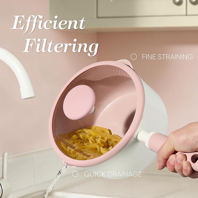 CAROTE Pots and Pans Set, Ceramic Cookware Set, 15pcs | Non-Toxic Healthy Induction Cooking Set, Dishwasher Safe, Easy to Clean, Even Heating, with Silicone Lids, PFAS FREE