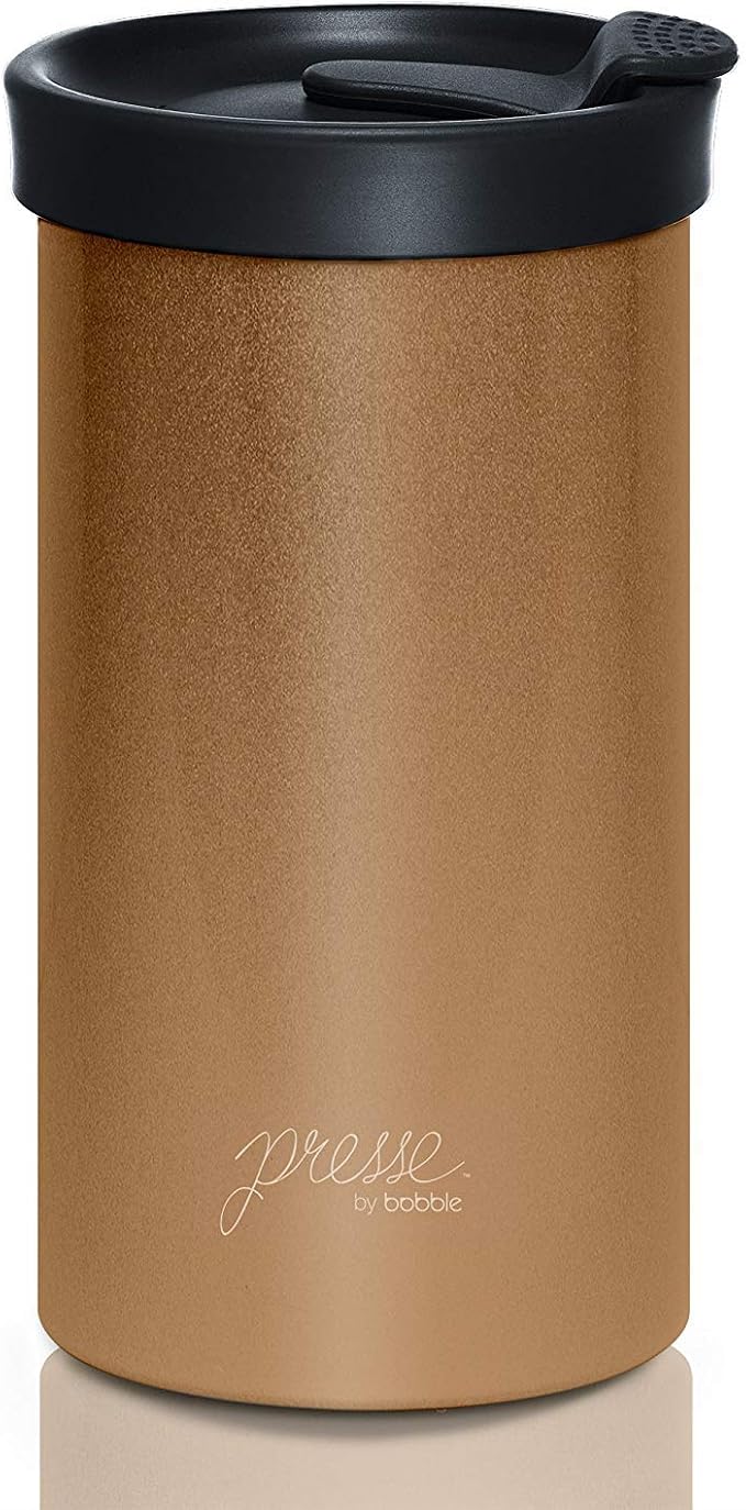 PRESSE by Bobble French Coffee Press Insulated Travel Tumbler 13 oz Brown | Yes