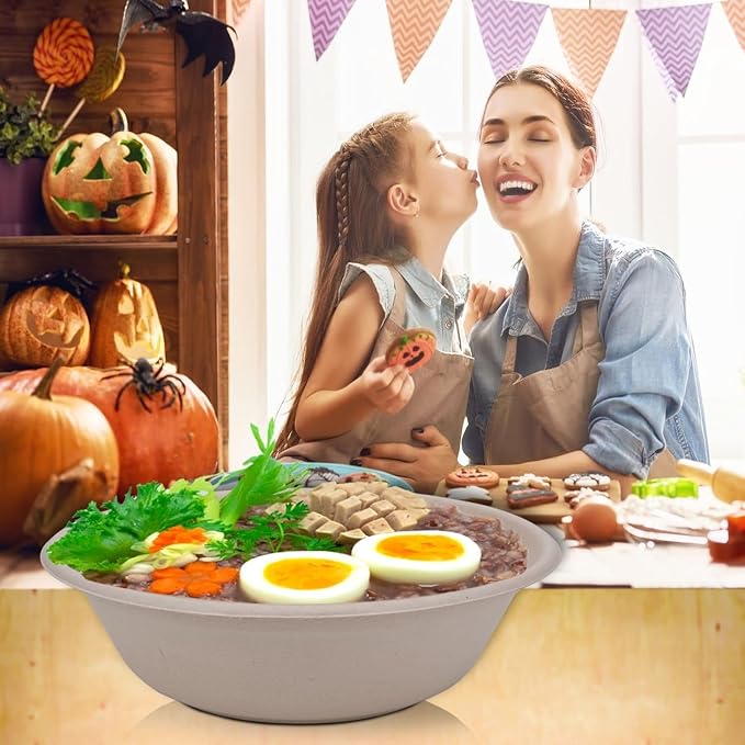 TOPtoper 33Oz 50Pack Large Paper Bowls, Disposable Bowls Bulk Leakproof and Microwave Safe for Hot or Cold Use (33 OZ)