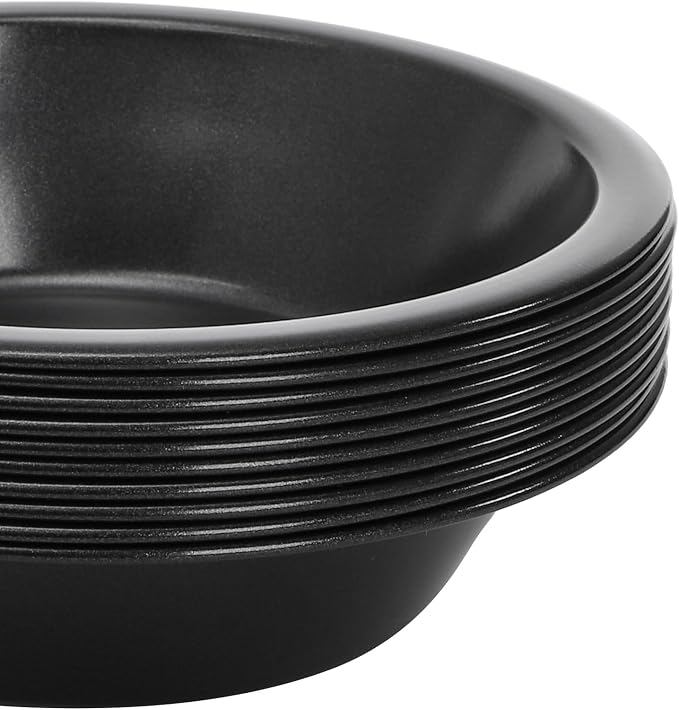 10 Pieces Mini Pie Pans, 5 Inch Individual Small Round Cake Pan, Reusable Nonstick Carbon Steel Pie Tins for Oven and Instant Pot Baking Chicken Pot Pies, Quiches, Fruit Pies