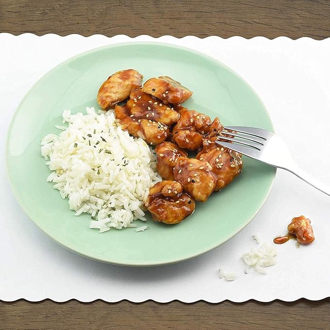 Disposable Paper Placemats – Premium, 100 Pack of White Scalloped Edge Placemats, Perfect Size 10x 14