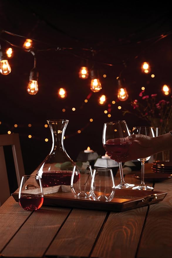 Lenox Tuscany Classics Stemless Glass Set, Buy 4 Get 6, 2.6 LB, Clear | handcrafted crystal, mouth-blown, dishwasher safe | fire-polished rims | 4.75 inch, 15oz, gift for women