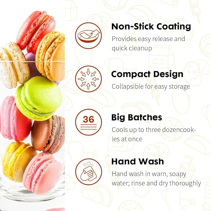 ShellKingdom 3 Tier Collapsible Cooling Rack, Outdoor Camping Picnic Shelf | Wire Cooling Rack for Baking, Cookies, Cake, Roasting, Grilling, Drying Rack