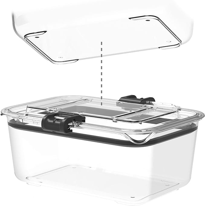 Prepara Latchlok 7.8 Cup Tritan Food Storage Container, Set of 2, Clear