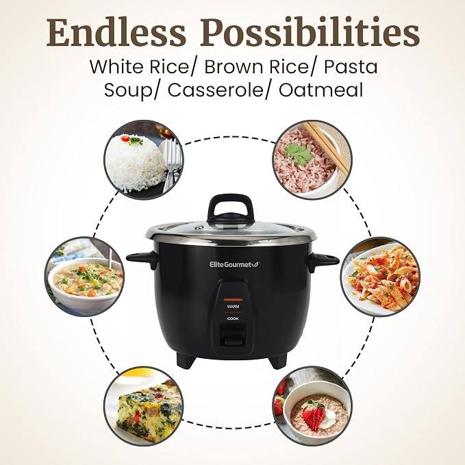 Elite Gourmet ERC2001BX 10-Cup Rice Cooker, Surgical Grade Stainless Steel | Elite Gourmet ERC2001BX 10-Cup Rice Cooker, Surgical Grade Stainless Steel
