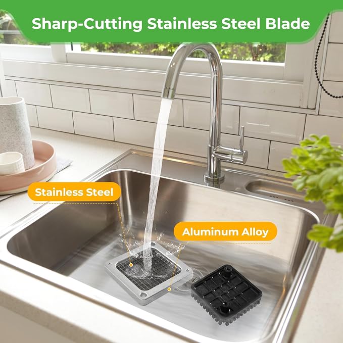 Replacement Chopper 1/4" Blade Commercial Vegetable Chopper Dicer Stainless Steel Blade for Fruit Cutting Machine Tomato French Fries Cutter | 420 Stainless steel, sharp uniform 1/4" dicing, wide chopper compatibility, for fries, onions, tomatoes, cucu...