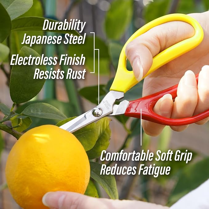 SUIZAN Trimming Scissors 6" - Japanese Garden Plant Herb Buds Flower Shears | Professional Snips for Precise Pruning Vegetables Harvest Deadheading Indoor Hydroponics Bonsai Sharp Blades Gardening Tools