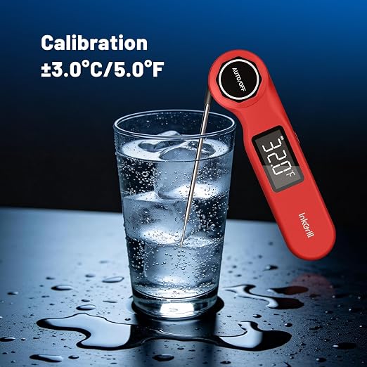 Instant Read Grill Thermometer, ±0.5°F Accuracy Meat Thermometer | Wireless Digital Oven Meat Thermometer with Clearer Backlit Screen for Outdoor Grill BBQ Steak Turkey Rechargeable Waterproof