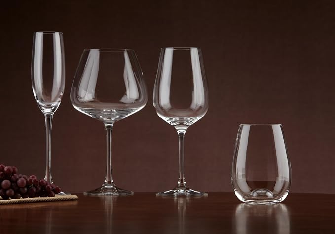 Lenox Tuscany Classics Stemless Glass Set, Buy 4 Get 6, 2.6 LB, Clear | handcrafted crystal, mouth-blown, dishwasher safe | fire-polished rims | 4.75 inch, 15oz, gift for women