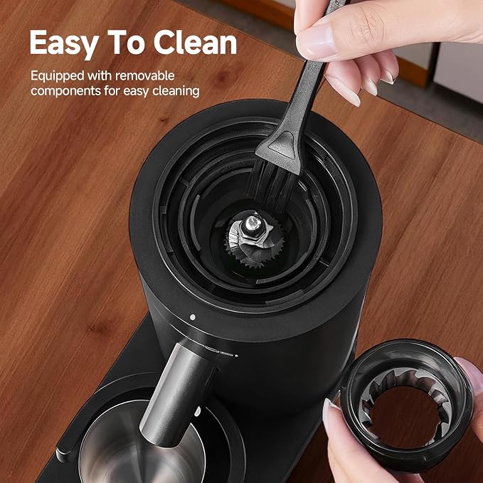 AAOBOSI Cordless Burr Coffee Grinder, Rechargeable with 60 Grind Settings & Anti-Static, Digital Timer Touchscreen, Portable Electric Grinder for Espresso, Pour Over, French Press, Travel, Camping