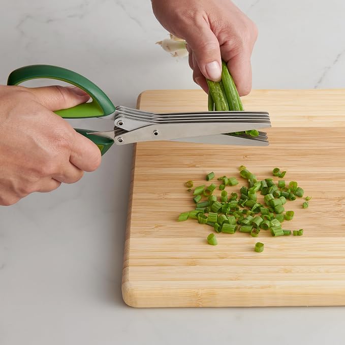 5-Blade Herb Scissors and Kitchen Shears, Cat Cora Approved, Stainless Steel Blades