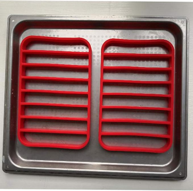 2 Pack Silicone Roasting Racks Non Stick Easy-Clean Cooling Rack for Cooking Baking Steaming (2pack-red)