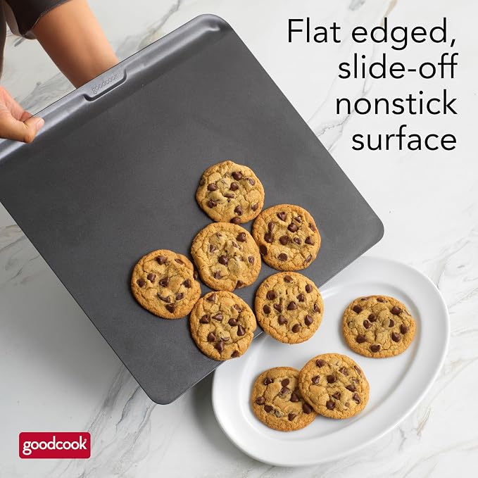 GoodCook AirPerfect Cookie Sheet Nonstick Air Insulated Carbon Steel Construction, 14 x 12-Inch, Gray