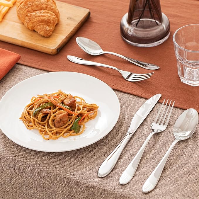 20-Piece Silverware Set for 4,18/10 Premium Stainless Steel Flatware Set, for Home, Restaurant, Wedding and Party Use, Mirror-Polished Cutlery Set, Dishwasher Safe