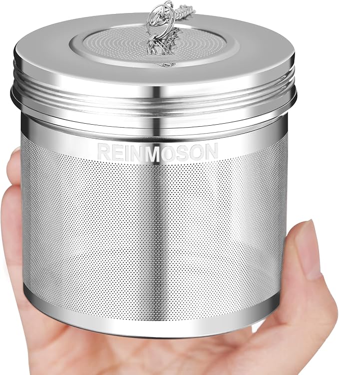 2 Pack Extra Large Tea Infuser for Loose Leaf Tea & Spice Ball | 304 Stainless Steel Fine Mesh Tea Strainer Ball, Threaded Lid, Chain Hook, Loose Leaf Tea Steeper for Black, Herb, Iced Tea