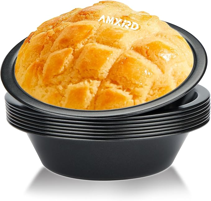 5 inch Mini Pie Pans, 8-Piece Small Round Cake Pan, Reusable Nonstick Carbon Steel Pie Tins for Oven and Instant Pot Baking | Reusable Nonstick Round Carbon Steel Pie Tins, Perfect for Oven and Instant Pot Baking, Reusable, Durable, Easy to Clean
