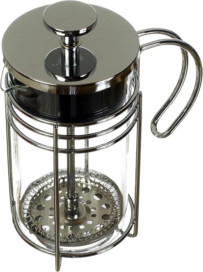 GROSCHE Madrid Glass French Press Coffee and Tea Maker, 11.8 oz (350 ml) | Borosilicate Beaker and Dual Stainless Steel Filter Brew Coffee or Tea in 3 to 4 Minutes, with Easy-to-Clean Parts