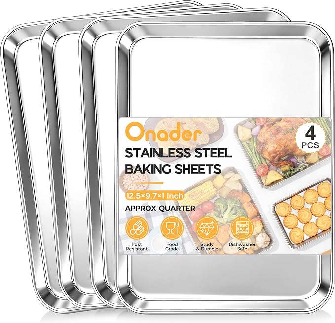 Onader 12.5" x 9.7" Baking Sheet Set of 4