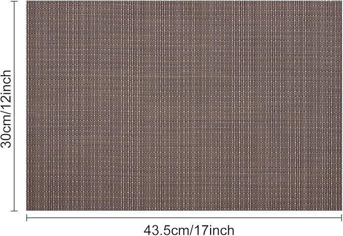 Myir JUN Placemats Set of 4 Kitchen and Dining Table Placemats | Vinyl Placemats Place Mats Indoor/Outdoor Set of 4 Washable Table Mats Non-Slip Place mats for Dining Table, Coffee