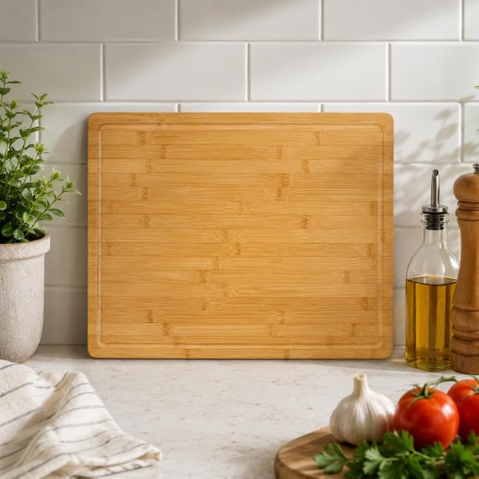 Handcrafted 19.75x15 inch Bamboo Cutting Board – Genuine U.S.A. Made, Multiple Sizes – Premium Bamboo Wood, Perfect for Kitchen Prep or Personalized Engraved Gifts (XX-Large)