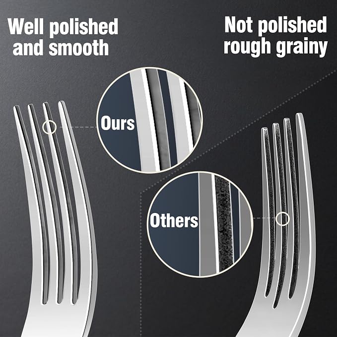 18/10 Silverware Set for 4, 20 Piece Stainless Steel Flatware Cutlery Set | Mirror Polished knives Forks and Spoons Utensils Heavy Silverware Sets,Dishwasher Safe for Dinner Home Kitchen,Wedding Party