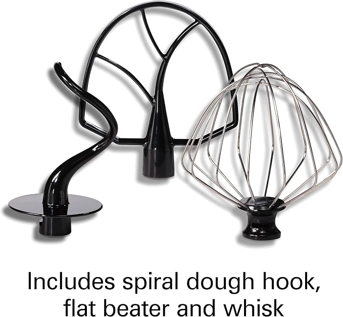 Hamilton Beach Professional All-Metal 5 Qt Stand Mixer With 12 Speeds | Stainless Steel Bowl | 450 Watts| Attachment Hub | Flat Beater, Dough Hook, Whisk | Tilt-Back Head | Stainless Steel | 63240