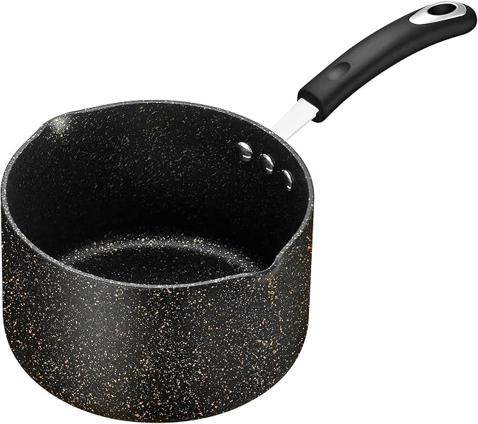 The All-In-One Stone Saucepan and Cooking Pot By Ozeri | Utilizes A Stone-derived Coating From Germany That Is 100% Free of APEO, GenX, PFBS, PFOS, PFOA, NMP and NEP