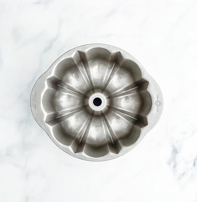 USA Pan Bakeware Nonstick Fluted Tube Cake Pan, Aluminized Steel 10-Inch