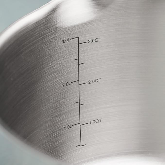 Tramontina Tempo Tri-Ply Base Stainless Steel 4-Qt Large Sauce Pan with Lid | Induction-Ready Saucepan, Oven-Safe, Dishwasher-Safe