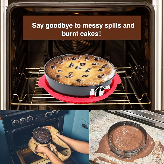 4-7-9-10 Inch Non-stick Springform Cheesecake Pan Set of 4 | Food Grade, FDA Food Contact Safe, Non-Stick, Dishwasher Safe, Removable Bottom, Comes with Silicone Base Protector
