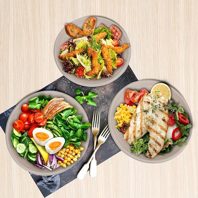TOPtoper 33Oz 50Pack Large Paper Bowls, Disposable Bowls Bulk Leakproof and Microwave Safe for Hot or Cold Use (33 OZ)