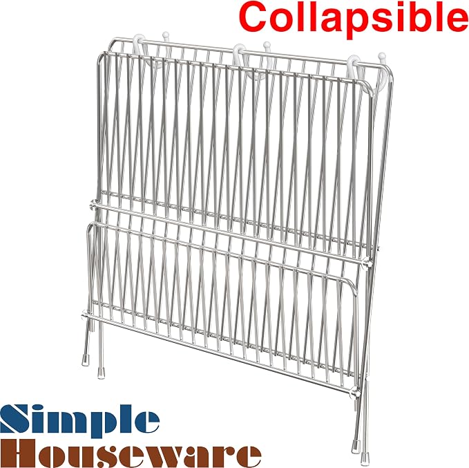 Simple Houseware Collapsible Dish Drying Rack, Chrome