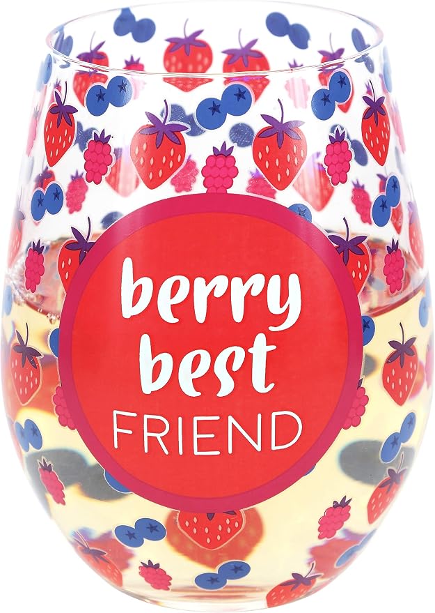 Berry Best Friend - Berry 18oz Stemless Wine Glass