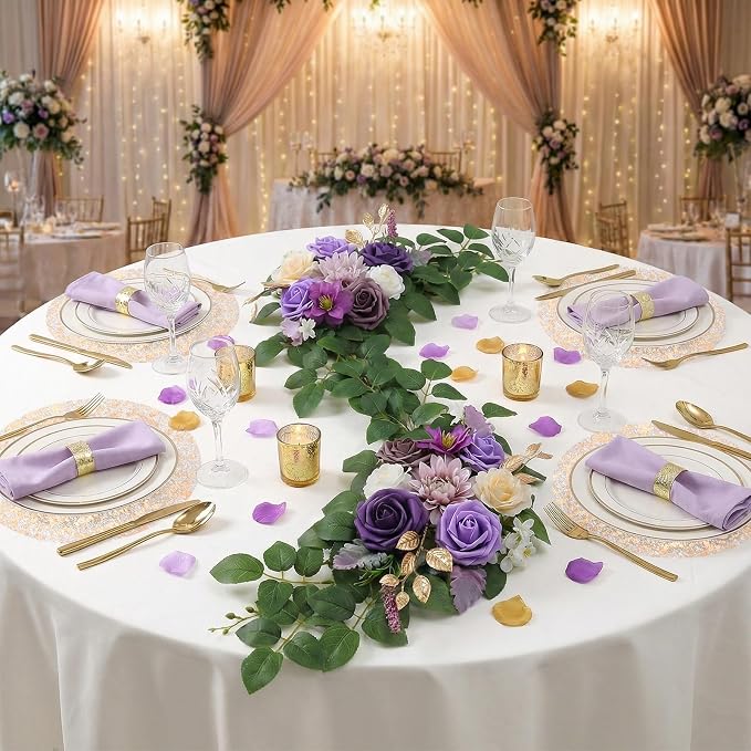 120PCS Disposable Gold Placemats Set,13 Inch Rose Gold Foil Table Mat Bulk | Metallic Mesh Pressed Round Charger Doilies for Table, Paper Placemat for Wedding Dining Birthday Party Home Decor(Cloud)