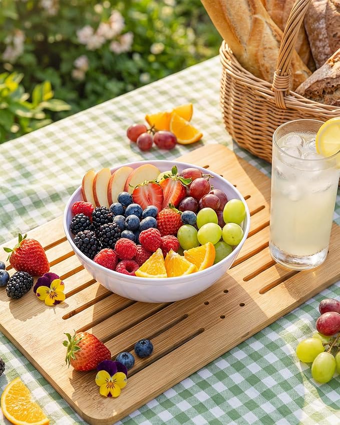 bUCLA 50 Pack White Plastic Serving Bowls - 24oz Disposable Bowls for Salad, Cereal, Dessert, Fruit & Chip - Ideal for Wedding & Party