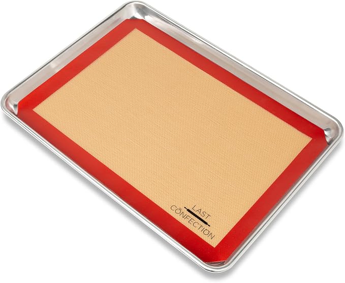 Silicone Baking Mat - Set of 2 Non-Stick Half Sheet (11-5/8" x 16-1/2") Professional Food Safe Tray Pan Liners