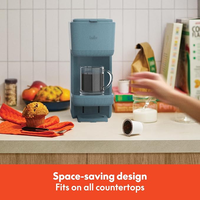 bella K Cup Coffee Maker w/ Water Tank, Surf