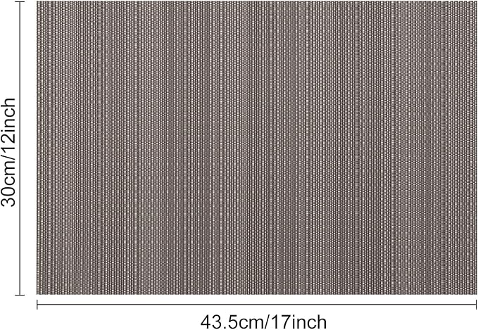 Myir JUN Placemats Set of 4 Kitchen and Dining Table Placemats | Vinyl Placemats Place Mats Indoor/Outdoor Set of 4 Washable Table Mats Non-Slip Place mats for Dining Table, Dark Gray