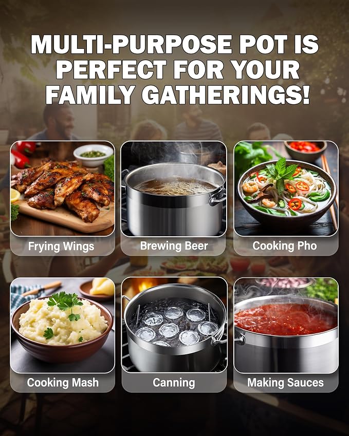 Cooks Standard Professional 20 Quart Stainless Steel Stock Pot with Lid | Large Cooking Pasta Soup, induction Cookware for Canning,Oven Safe, Dishwasher Safe