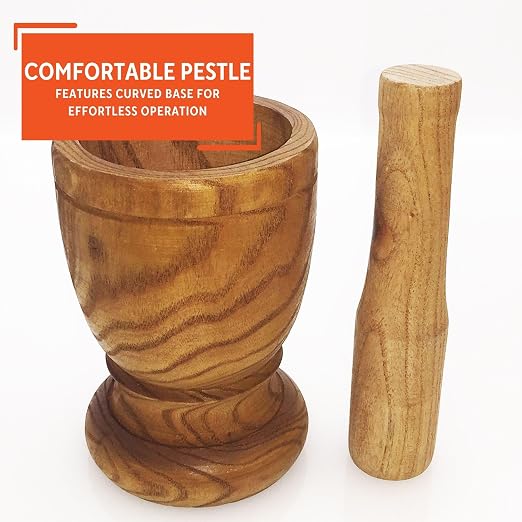IMUSA USA Small Wood Mortar & Pestle (Pack of 6)