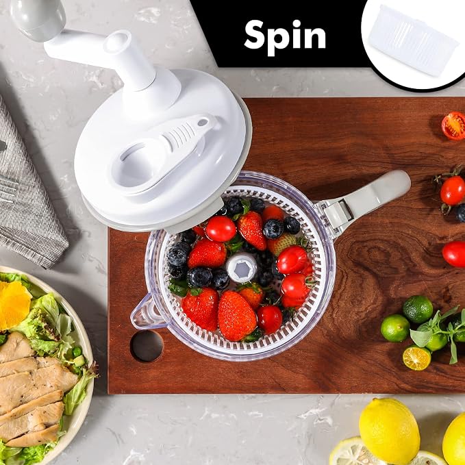Geedel Large Food Chopper Vegetable Chopper, Manual Food Processor, 3 Cups | 3-in-1: Chop, Blend & Whisk, No BPA, Effortless Handle, Sharp Blade for Vegetable, Fruit, Meat, Nut, Ice, Salad, Salsa, etc