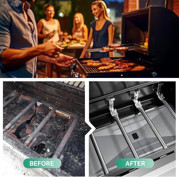 Universal Grease Tray with Catch Pan for Nexgrill 720-0888, Expert Grill | Grill Parts for Charbroil, Dynaglo, Kenmore, BHG, Grill Master, Backyard, Uniflame, Drip Pan for 3/4/5/6 Burner Gas Grill