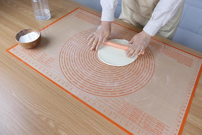 Silicone Pastry Mat 36X24 inch Baking Mat for Rolling Dough | Great Performance Kitchen Counter Mat Perfect for Dough, Pastry, Pie Crust, Fondant, Cookies, Bread, Pasta/Pizza,Pastry Board