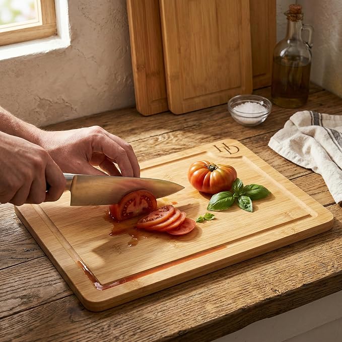 3 Piece Bamboo Cutting Board Set, Cutting Boards For Kitchen, Hampton Distribution
