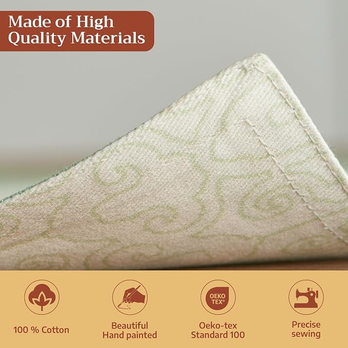 Maison d' Hermine Placemats Set of 2 Reusable 100% Cotton (13"x19") | Cloth Place Mats Washable Table Mats for Kitchen Dining Party Wedding Hotel Home Restaurant Spring Summer - Jardin Du Roy
