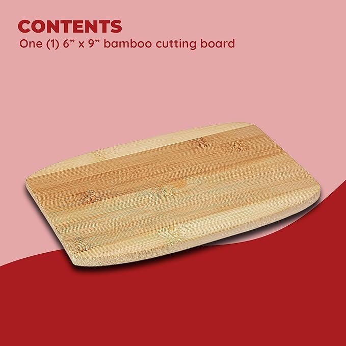 Mini Bamboo Cutting Board – 6 x 9 Inch Small Cutting Board for Easy Storage | Perfect Bar Prep Board for Garnishes, Snacks & Quick Kitchen Tasks | Compact, Durable, Sustainable Bamboo