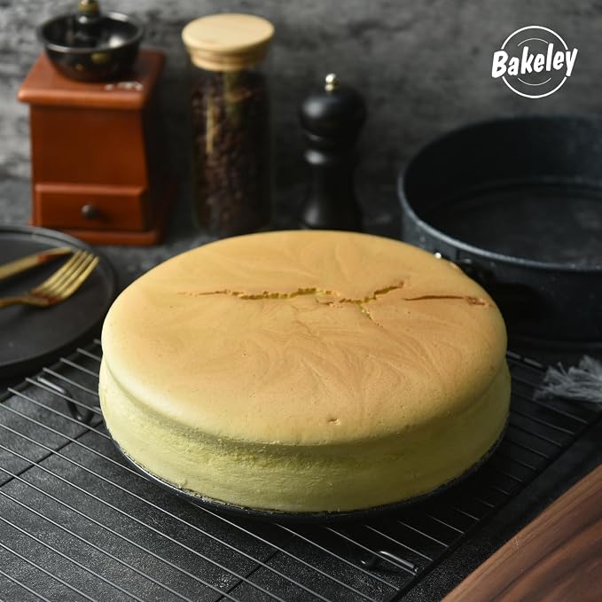 10 Inch Springform Pan Carbon Steel Removable Bottom Nonstick for Baking | Cheesecake Mold, 0.8mm PTFE & PFOA Free, Warp Resistant, Easy Release, Durable Cake Mold With Secure Latch, Oven Safe, Black